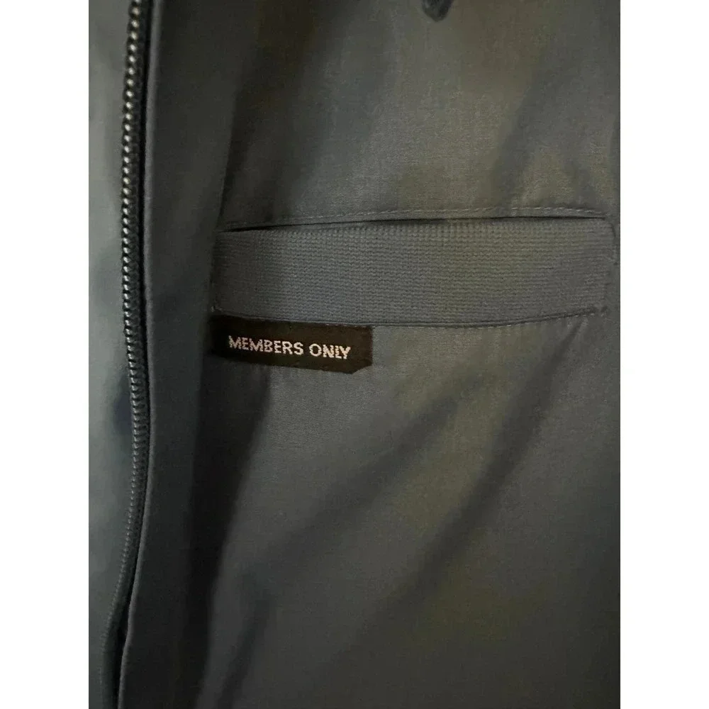 Vintage Members Only Men's Gray Cafe Racer Classic 1980s Y2K Jacket Size 42L